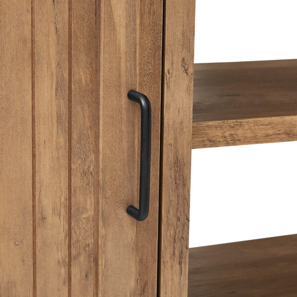 Mainstays Farmhouse TV Stand for TVs up to 70", Rustic Weathered Oak - Image 4